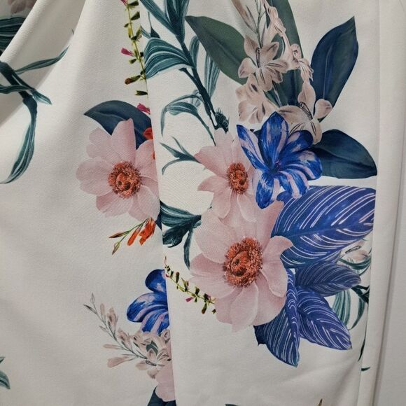 Ted Baker London Nerris Jamboree Floral Print Twist Detail Midi Dress Sz 12 NWT - Picture 17 of 17